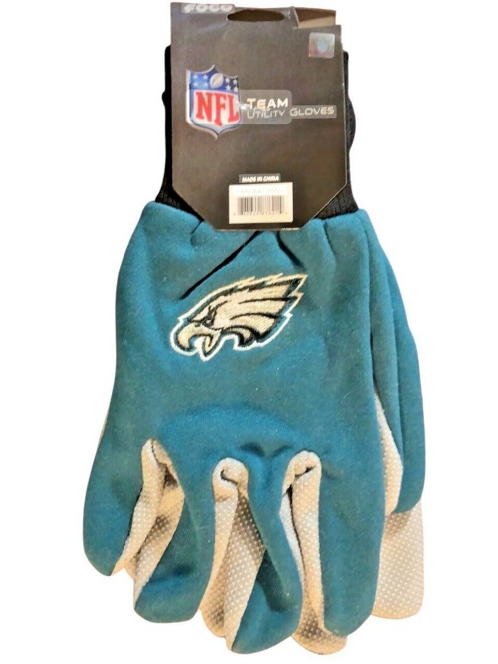 NFL Philadelphia Eagles Utility Gloves By FOCO Teal & Gray Made In China 1 Size